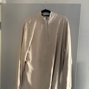 Vineyard Vines Men's Light Tan Zip-Up Sweater